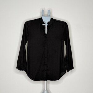 Ann Taylor Scallop Trim Blouse